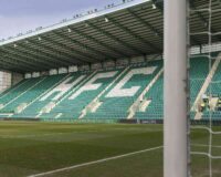 a photo of the main stand at Easter Road, home of Hibernian FC