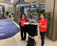 Destination Sport China greeting UFC guests at a hotel in Macau