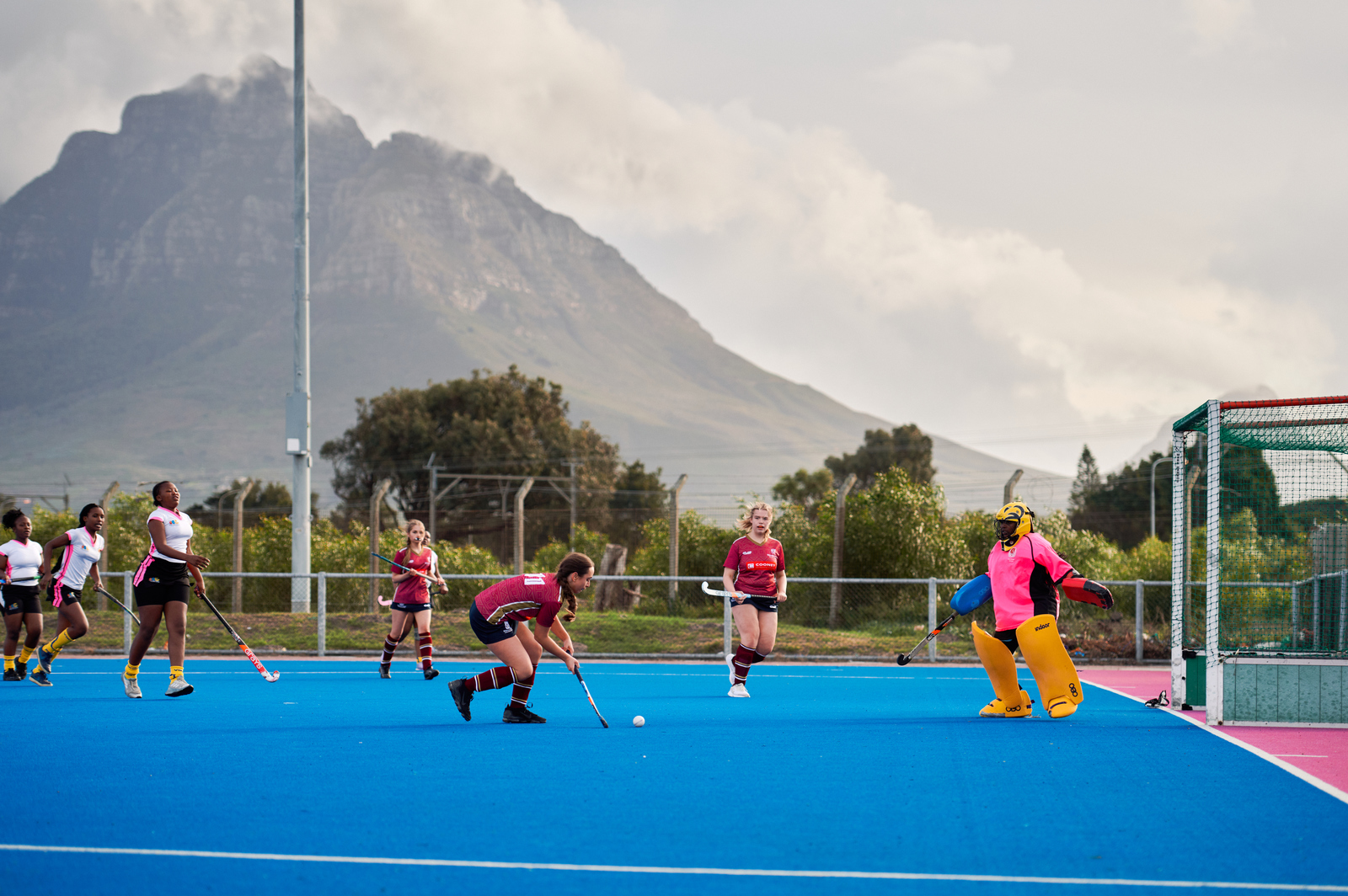 Rishworth School play hockey match at Langa, Cape Town on 12th July 2024